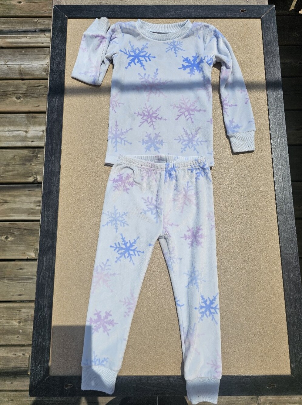 Carter's Girls 2T Soft Plush Fleece Pajama Set | Blue Snowflake Sleepwear